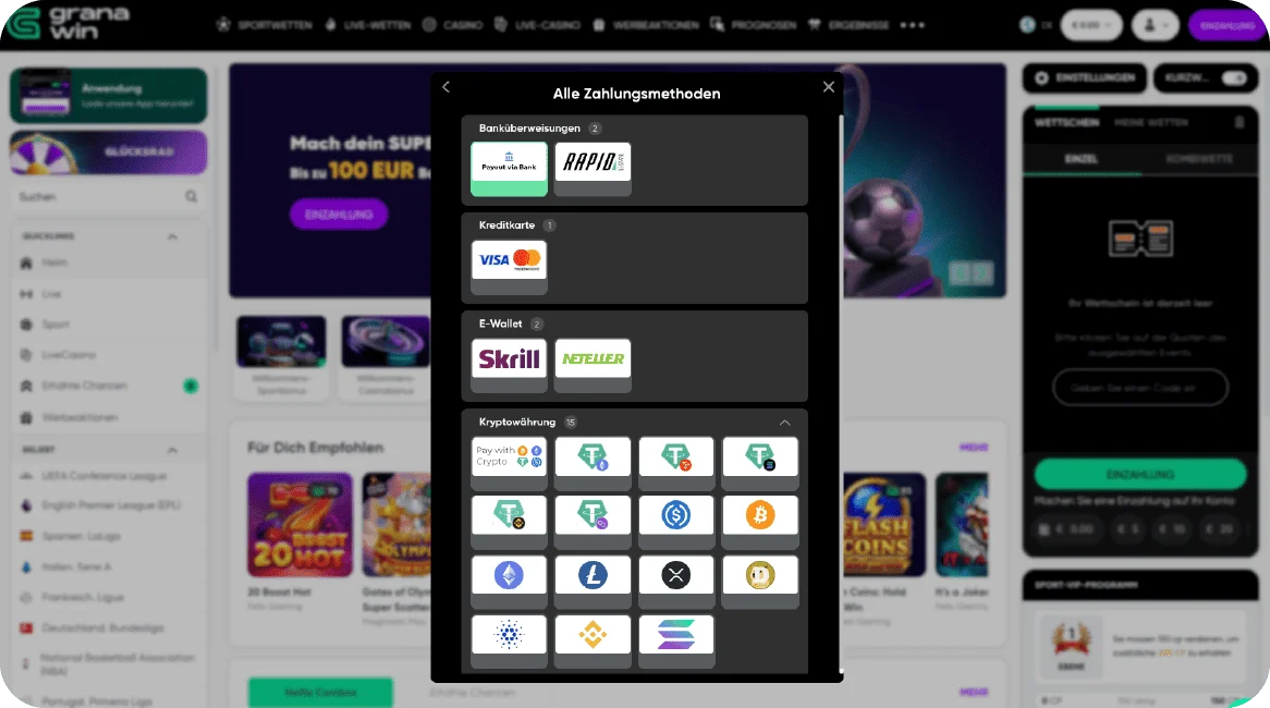 Casino mit Auszahlungen innerhalb von 12 Stunden – Platz 2 im Ranking von Granawin Internet Casino